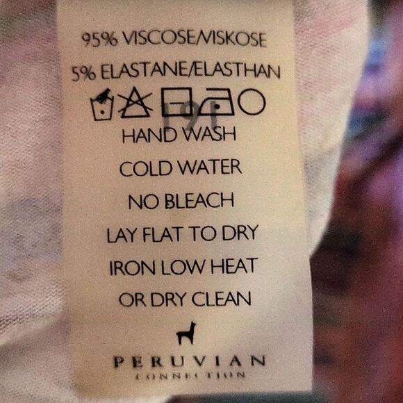 HOLD Peruvian Connection Monserrato Colorful Maxi Stretch Jarsey Dress. Size S - Picture 10 of 10